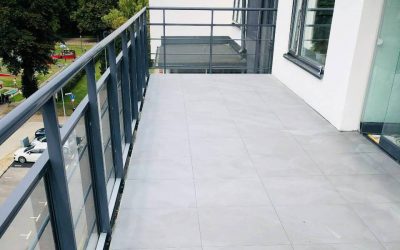 Balcony-Garden-View-Finished Klinkersättning på balkong Malmö, Lund, Vellinge